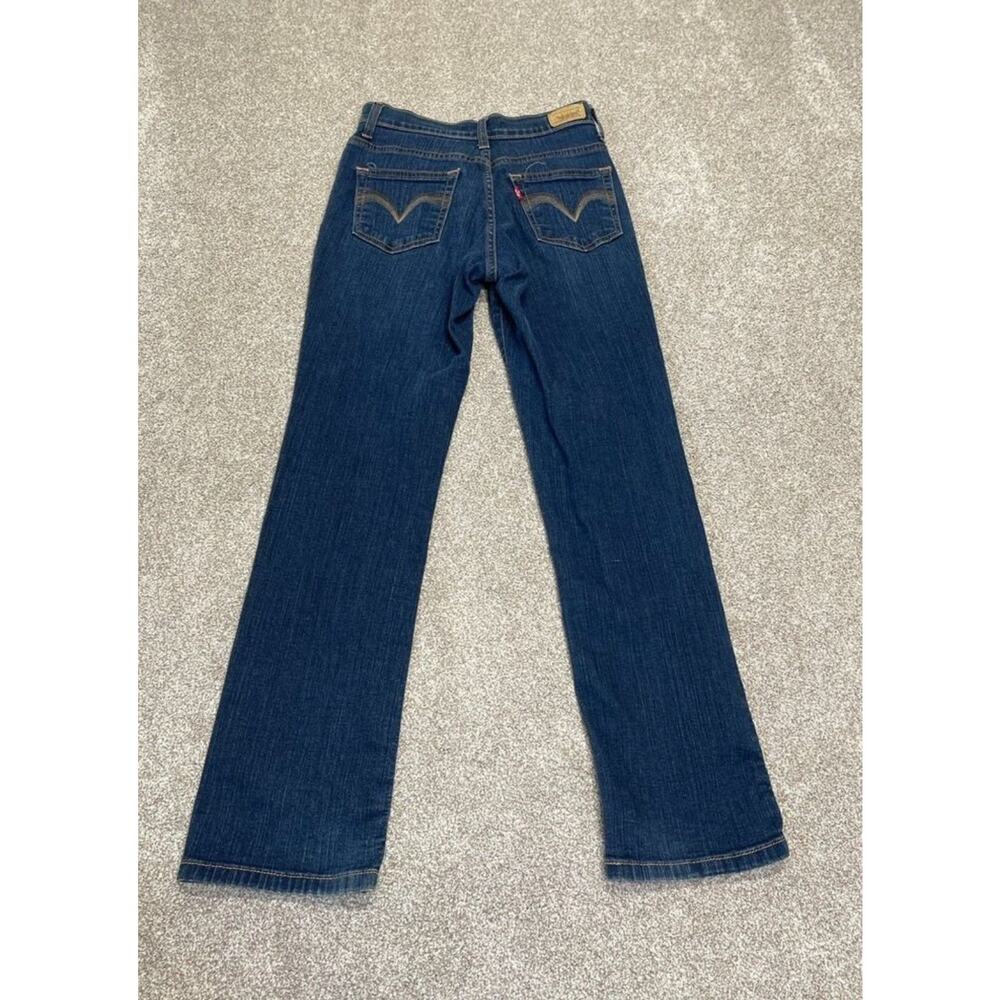 Levi's Women's 512 Perfectly Slimming Straight Jeans Size 2 Dark Wash Indigo - Picture 15 of 15